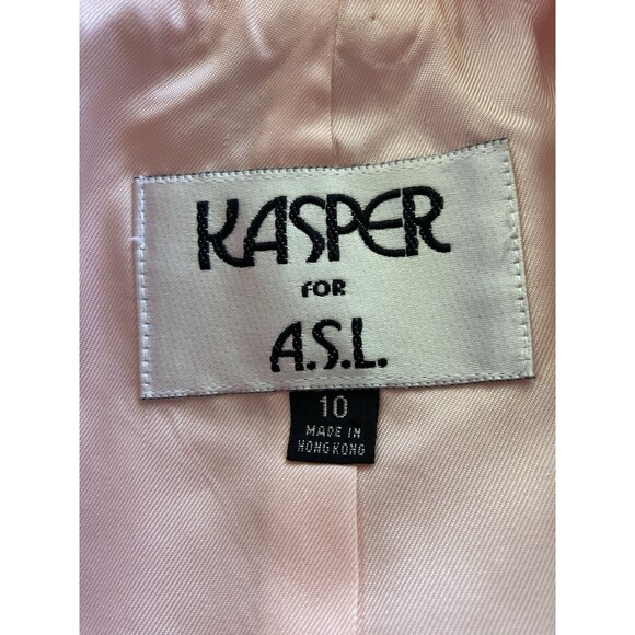 Vintage 90s Kasper ASL Skirt Suit Size 10 Pink 3 Piece Camisole Skirt Jacket - Picture 12 of 15